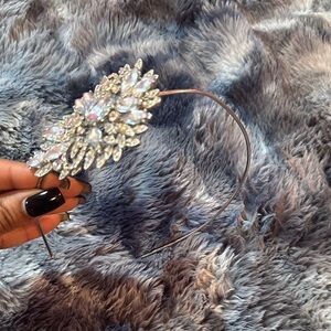 Elegant Silver Crystal Headband